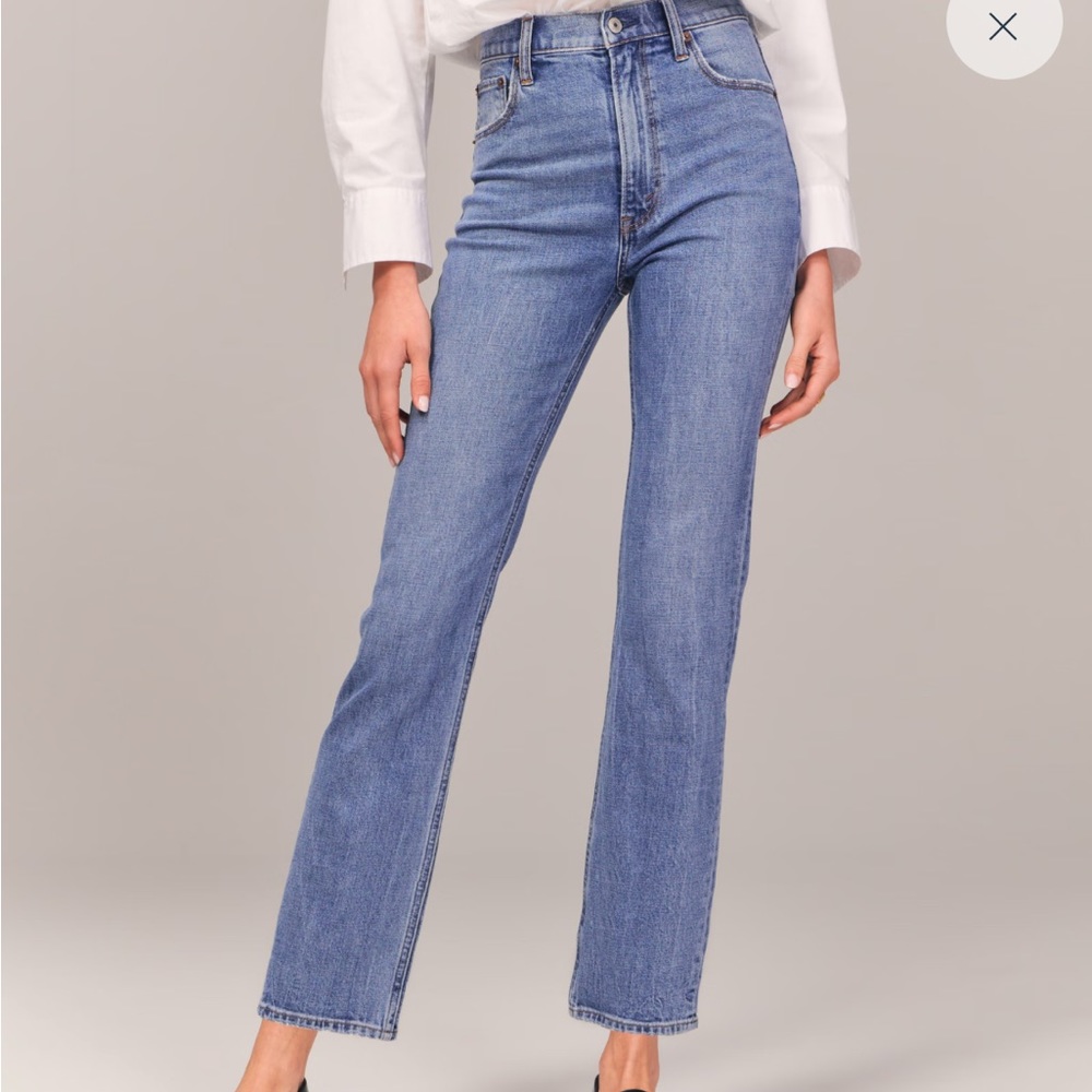 Abercrombie ankle straight ultra high rise jeans